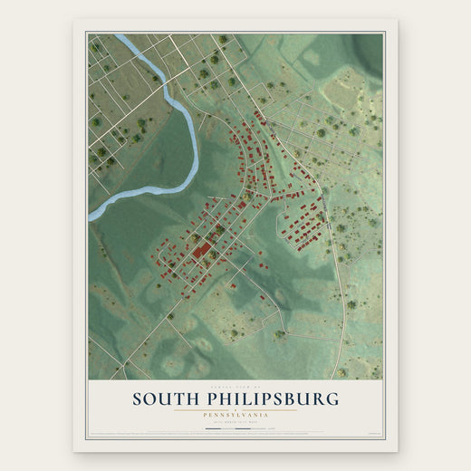 South Philipsburg, Pennsylvania map print, the full design