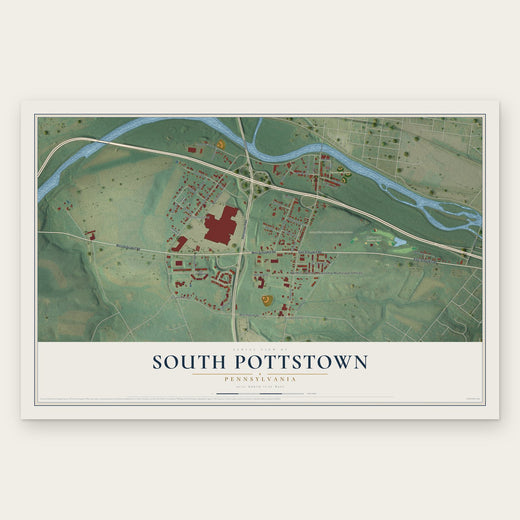 South Pottstown, Pennsylvania map print, the full design