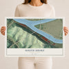 Map of South Shore, Pennsylvania, 12 x 18 inch unframed archival matte print