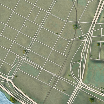 Close-up of the map of South Shore, Pennsylvania print showing street and building detail