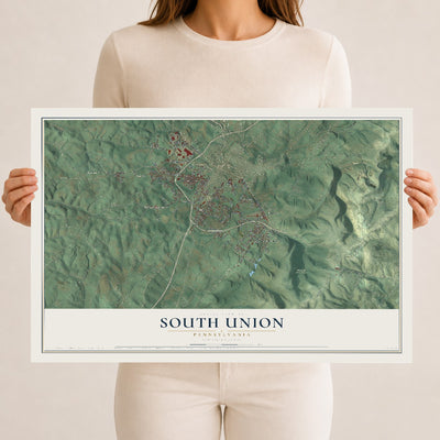 Map of South Union, Pennsylvania, 12 x 18 inch unframed archival matte print