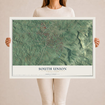 Map of South Union, Pennsylvania, 24 x 36 inch unframed archival matte print