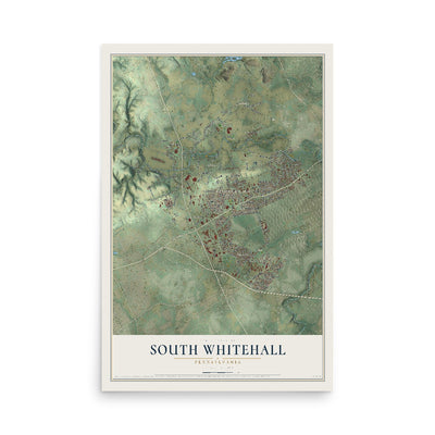 Map of South Whitehall, Pennsylvania, 12 x 18 inch unframed archival matte print