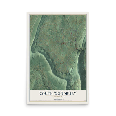Map of South Woodbury, Pennsylvania, 12 x 18 inch unframed archival matte print