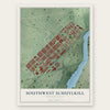 Southwest Schuylkill, Pennsylvania map print, the full design