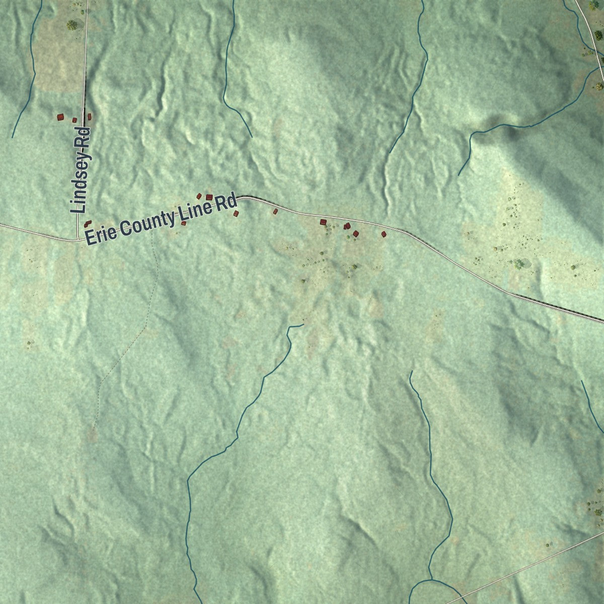 Close-up of the map of Sparta, Pennsylvania print showing street and building detail