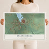 Map of Spartansburg, Pennsylvania, 12 x 18 inch unframed archival matte print