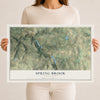 Map of Spring Brook, Pennsylvania, 12 x 18 inch unframed archival matte print
