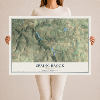Map of Spring Brook, Pennsylvania, 24 x 36 inch unframed archival matte print