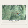 Spring Church, Pennsylvania map print, the full design