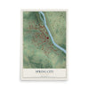Map of Spring City, Pennsylvania, 12 x 18 inch unframed archival matte print