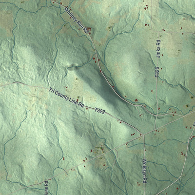 Second close-up of the map of Spring Creek, Warren County, Pennsylvania print showing more streets and buildings