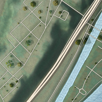 Second close-up of the map of Spring Garden, Pennsylvania print showing more streets and buildings