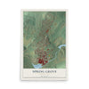 Map of Spring Grove, Pennsylvania, 12 x 18 inch unframed archival matte print