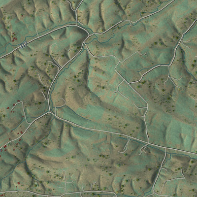 Close-up of the map of Spring, Perry County, Pennsylvania print showing street and building detail