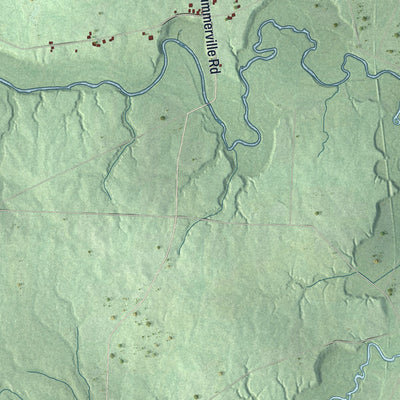 Second close-up of the map of Springfield, Erie County, Pennsylvania print showing more streets and buildings