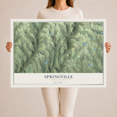 Map of Springville, Pennsylvania, 24 x 36 inch unframed archival matte print