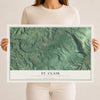 Map of St. Clair, Westmoreland County, Pennsylvania, 12 x 18 inch unframed archival matte print