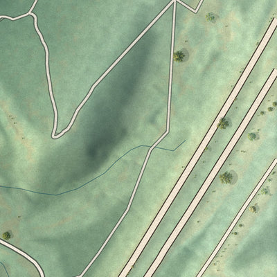 Close-up of the map of St. Clairsville, Pennsylvania print showing street and building detail