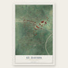 St. Davids, Pennsylvania map print, the full design