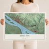 Map of Steelton, Pennsylvania, 12 x 18 inch unframed archival matte print