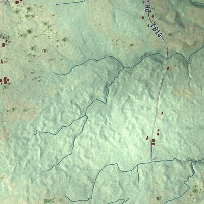 Close-up of the map of Steuben, Pennsylvania print showing street and building detail