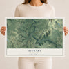 Map of Stewart, Pennsylvania, 12 x 18 inch unframed archival matte print