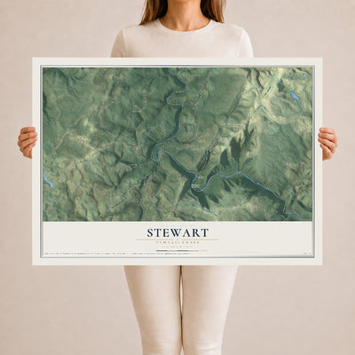 Map of Stewart, Pennsylvania, 24 x 36 inch unframed archival matte print