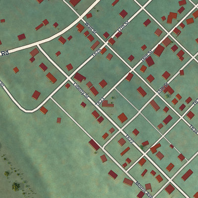 Close-up of the map of Stonerstown, Pennsylvania print showing street and building detail