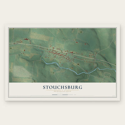 Stouchsburg, Pennsylvania map print, the full design