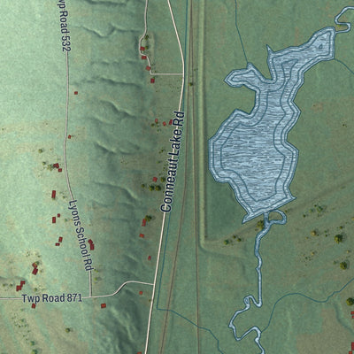 Close-up of the map of Sugar Grove, Mercer County, Pennsylvania print showing street and building detail