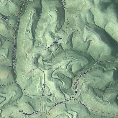 Close-up of the map of Sugarcreek, Armstrong County, Pennsylvania print showing street and building detail