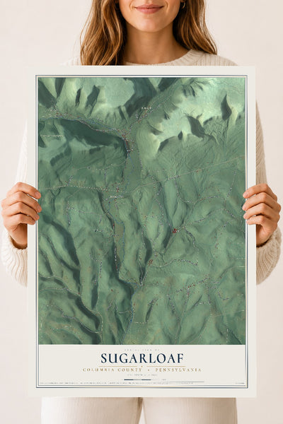 Map of Sugarloaf, Columbia County, Pennsylvania, 18 x 24 inch unframed archival matte print