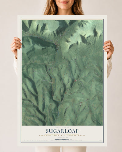 Map of Sugarloaf, Columbia County, Pennsylvania, 24 x 36 inch unframed archival matte print
