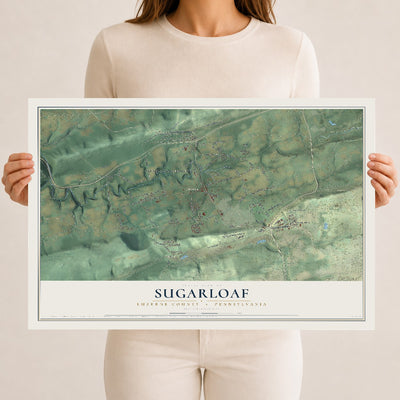 Map of Sugarloaf, Luzerne County, Pennsylvania, 12 x 18 inch unframed archival matte print