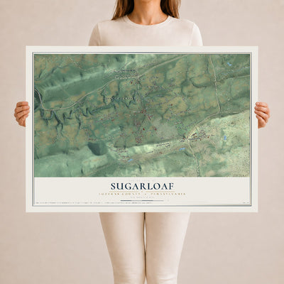 Map of Sugarloaf, Luzerne County, Pennsylvania, 24 x 36 inch unframed archival matte print