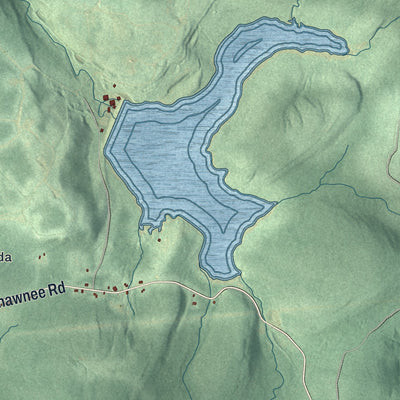 Close-up of the map of Summerhill, Cambria County, Pennsylvania print showing street and building detail