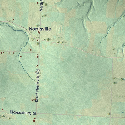 Second close-up of the map of Summerhill, Crawford County, Pennsylvania print showing more streets and buildings