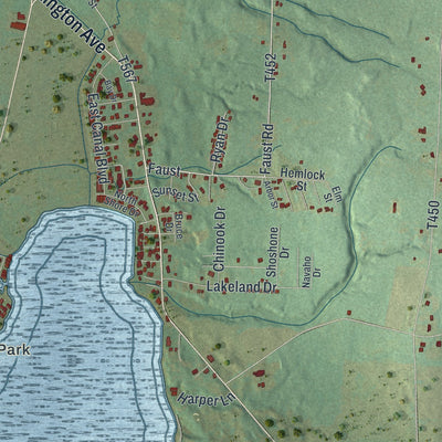 Close-up of the map of Summit, Crawford County, Pennsylvania print showing street and building detail