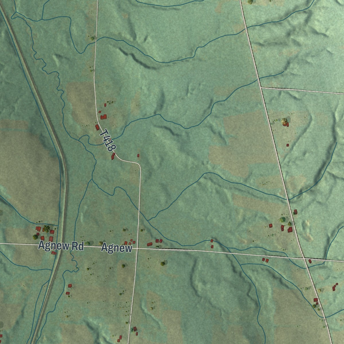 Second close-up of the map of Summit, Crawford County, Pennsylvania print showing more streets and buildings