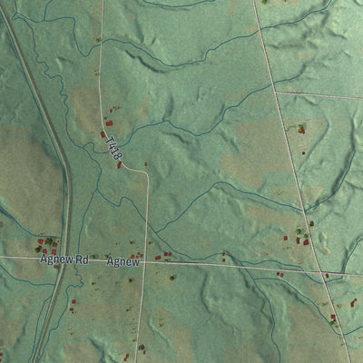 Second close-up of the map of Summit, Crawford County, Pennsylvania print showing more streets and buildings