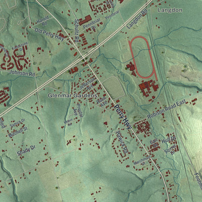 Second close-up of the map of Summit, Erie County, Pennsylvania print showing more streets and buildings
