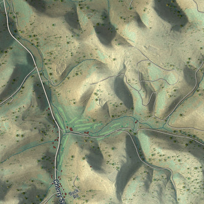 Close-up of the map of Summit, Potter County, Pennsylvania print showing street and building detail