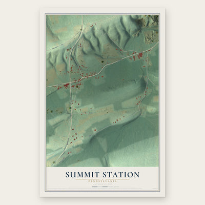 Summit Station, Pennsylvania map print, the full design