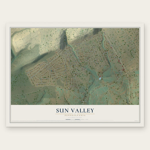 Sun Valley, Pennsylvania map print, the full design