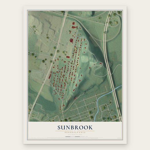 Sunbrook, Pennsylvania map print, the full design