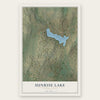 Sunrise Lake, Pennsylvania map print, the full design