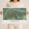 Map of Susquehanna, Lycoming County, Pennsylvania, 12 x 18 inch unframed archival matte print