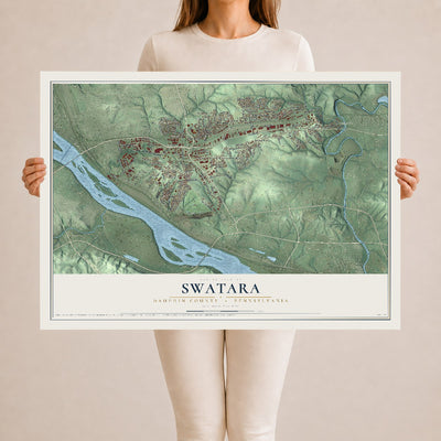 Map of Swatara, Dauphin County, Pennsylvania, 24 x 36 inch unframed archival matte print