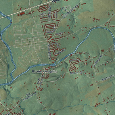 Close-up of the map of Swatara, Lebanon County, Pennsylvania print showing street and building detail